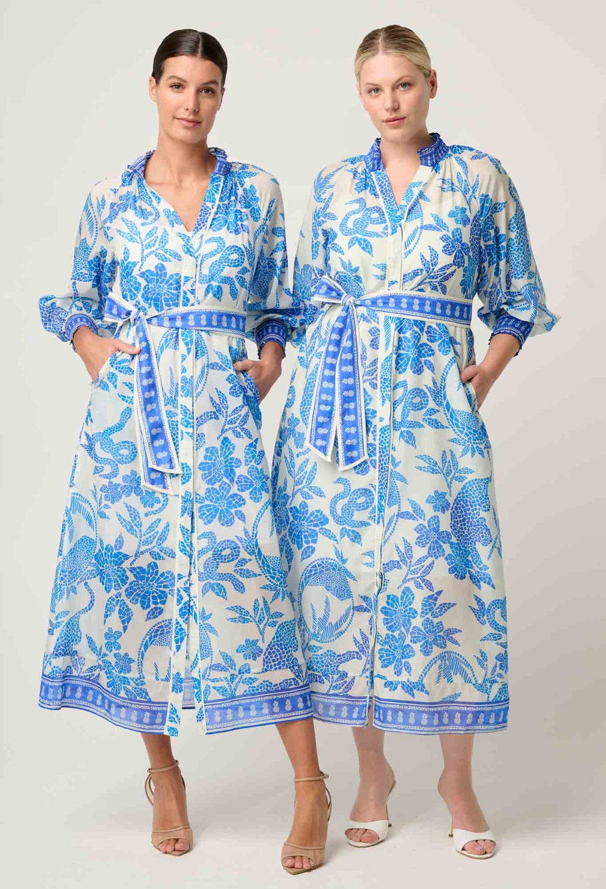 Once Was Carmen Silk Cotton Placement Print Maxi Dress