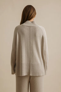 Talamaya Harmony Merino Cotton Mock Neck Pullover