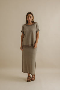 Talamaya Lattice Short sleeve Pullover