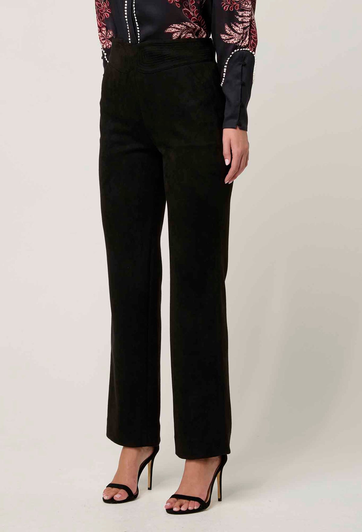 Once/Was Scarlett Faux Suede Pant - Onyx