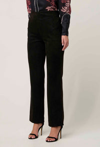 Once/Was Scarlett Faux Suede Pant - Onyx