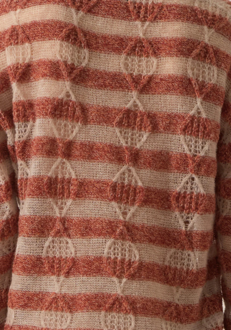 Pol Bronte Pointelle Cable Knit