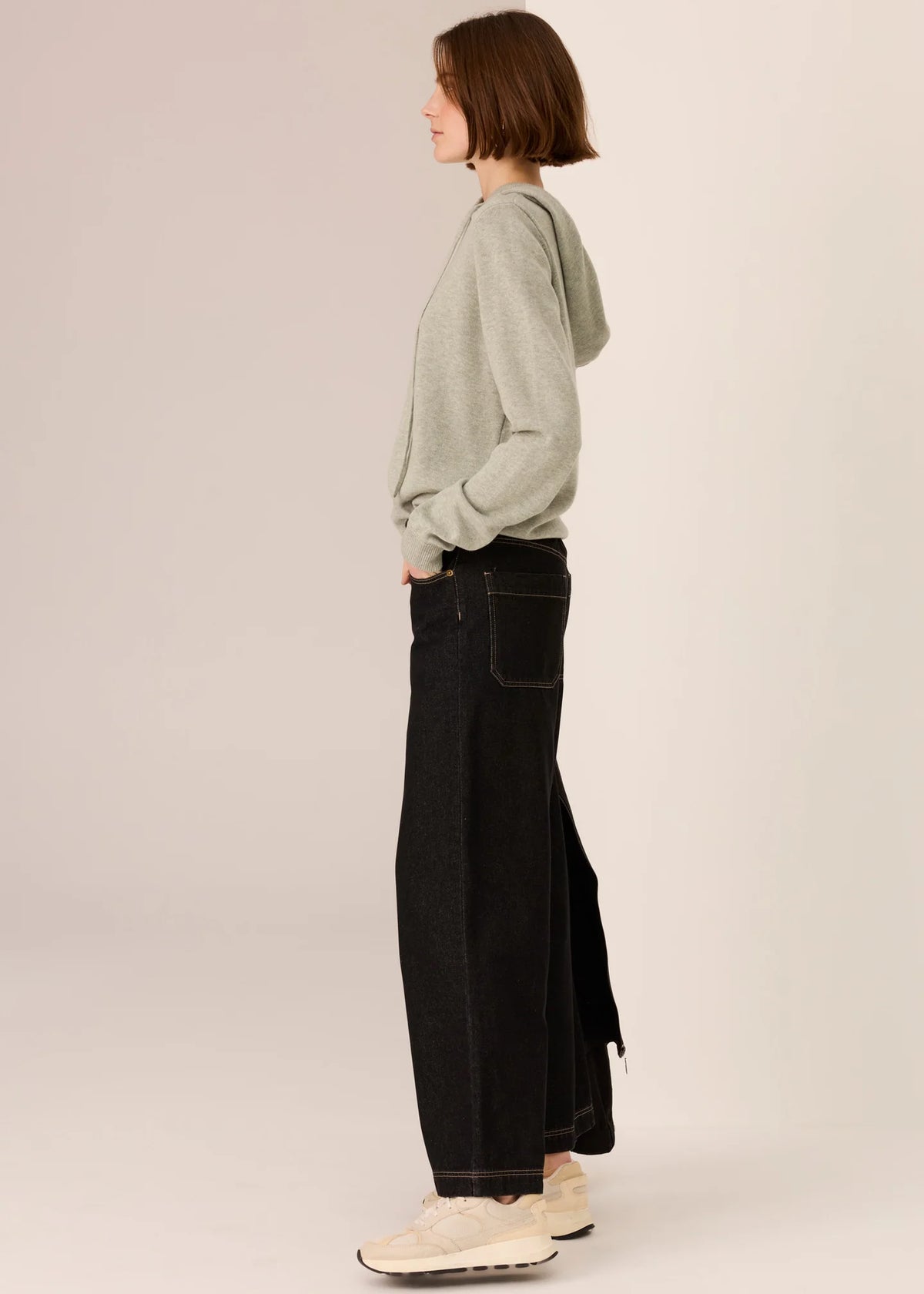 Pol Quinn Knit Hoodie Sage