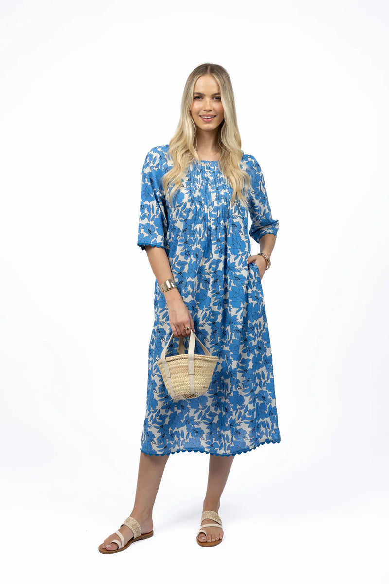 Humidity Fleur Ziggy Dress Blue/ Stone