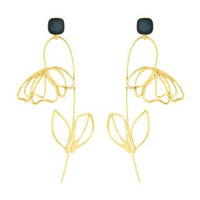 Taratata Puces Esquisse Stud  Earring Gold Poppy