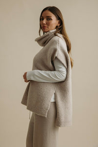 Talamaya Dreams Funnel Neck Tabard Wheat