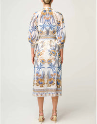 Carmen Silk Maxi Dress Golden Medina