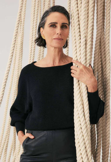 Once Was Clarissa Merino Wool Blend Knit Top