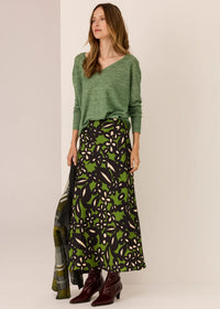 Pol Vaun V Neck Knit Green