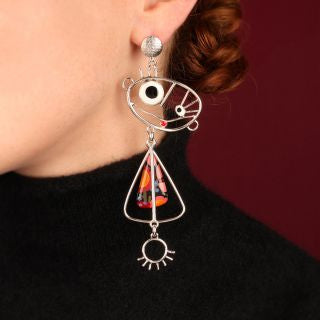 Taratata Stud Earrings Two Faces