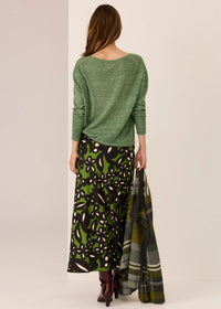 Pol Vaun V Neck Knit Green