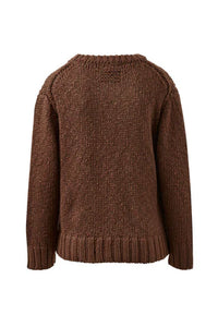 Ceres Sage Chunky Knit Crew - Chocolate