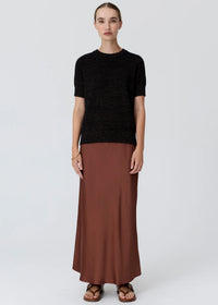 Pol Cedar Lurex Knit Top