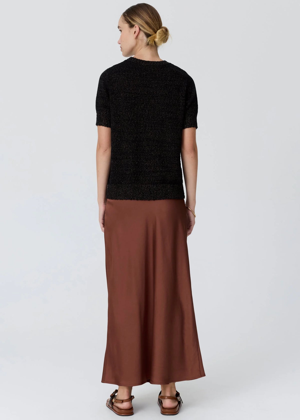 Pol Cedar Lurex Knit Top