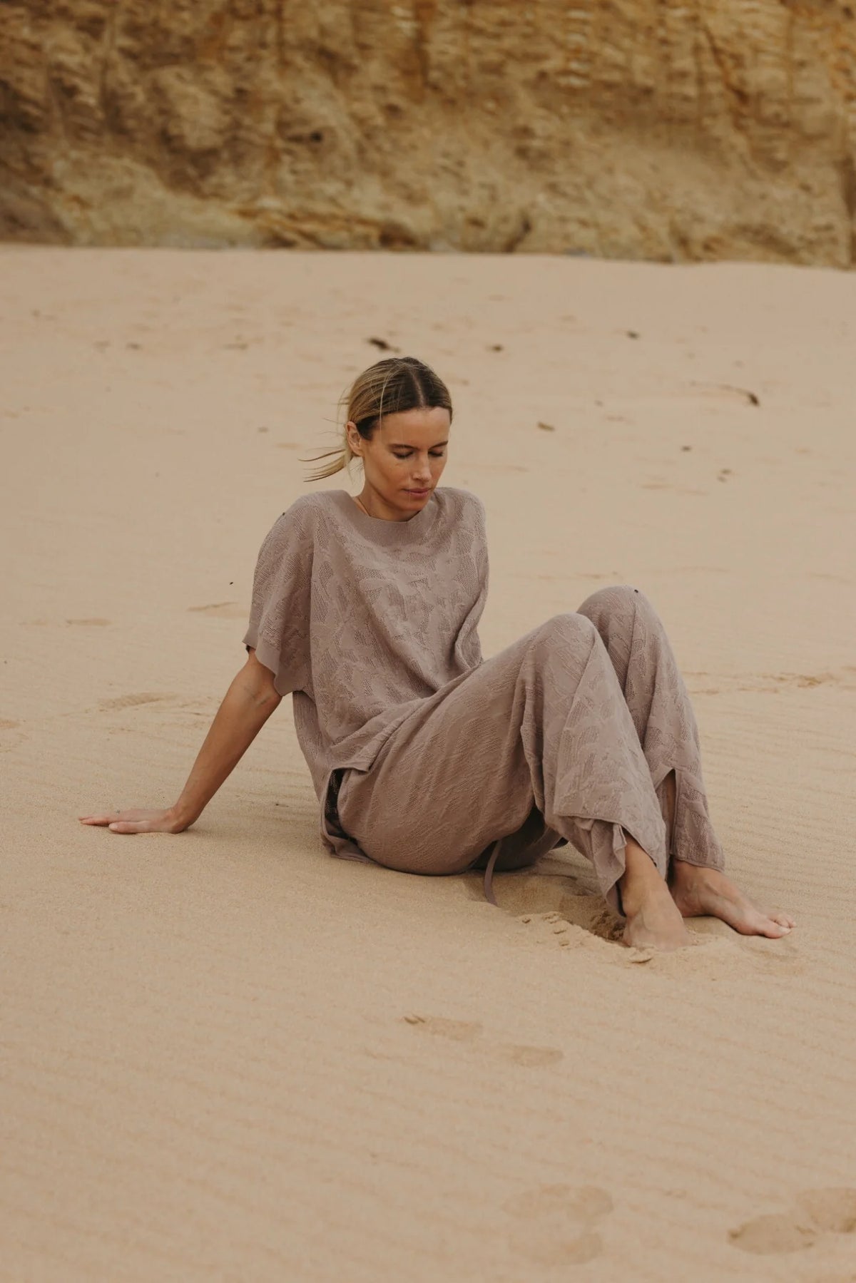 Talamaya Paradis Jacquard Short Sleeve Pullover