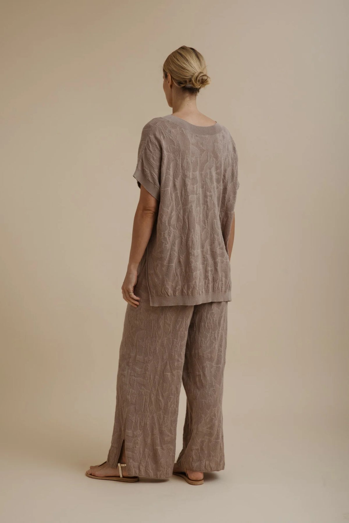 Talamaya Paradis Jacquard Short Sleeve Pullover