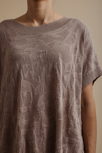 Talamaya Paradis Jacquard Short Sleeve Pullover