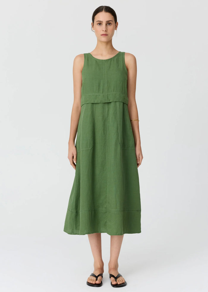Pol Frankie Double Layer Dress Fern
