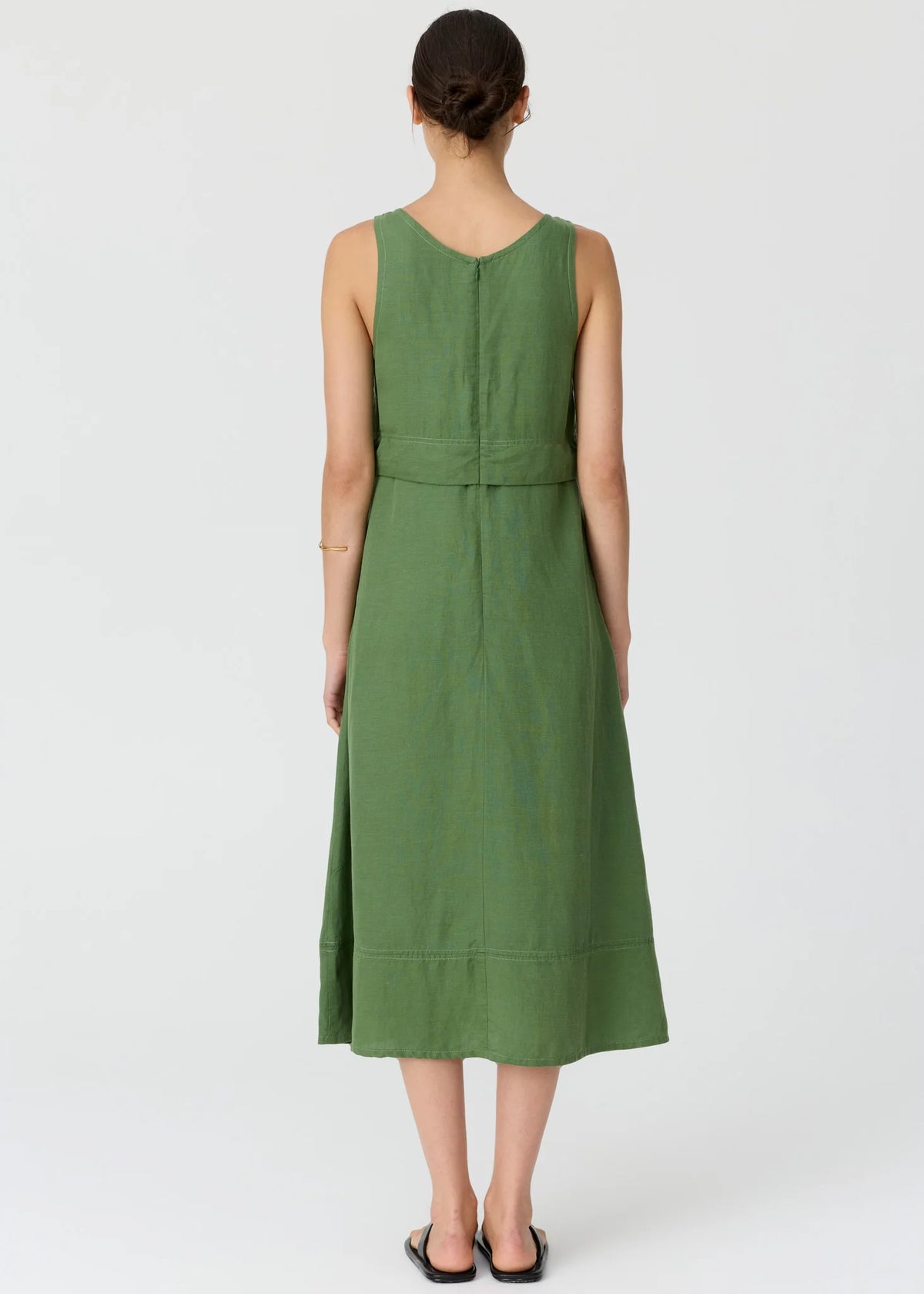 Pol Frankie Double Layer Dress Fern