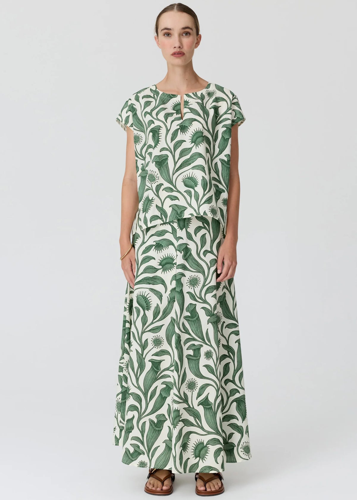 Pol Botanica Top w Contrast Back