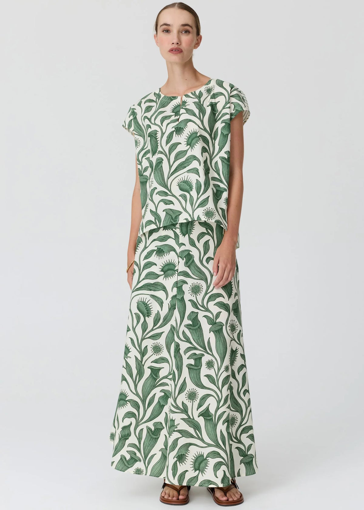 Pol Botanica Top w Contrast Back