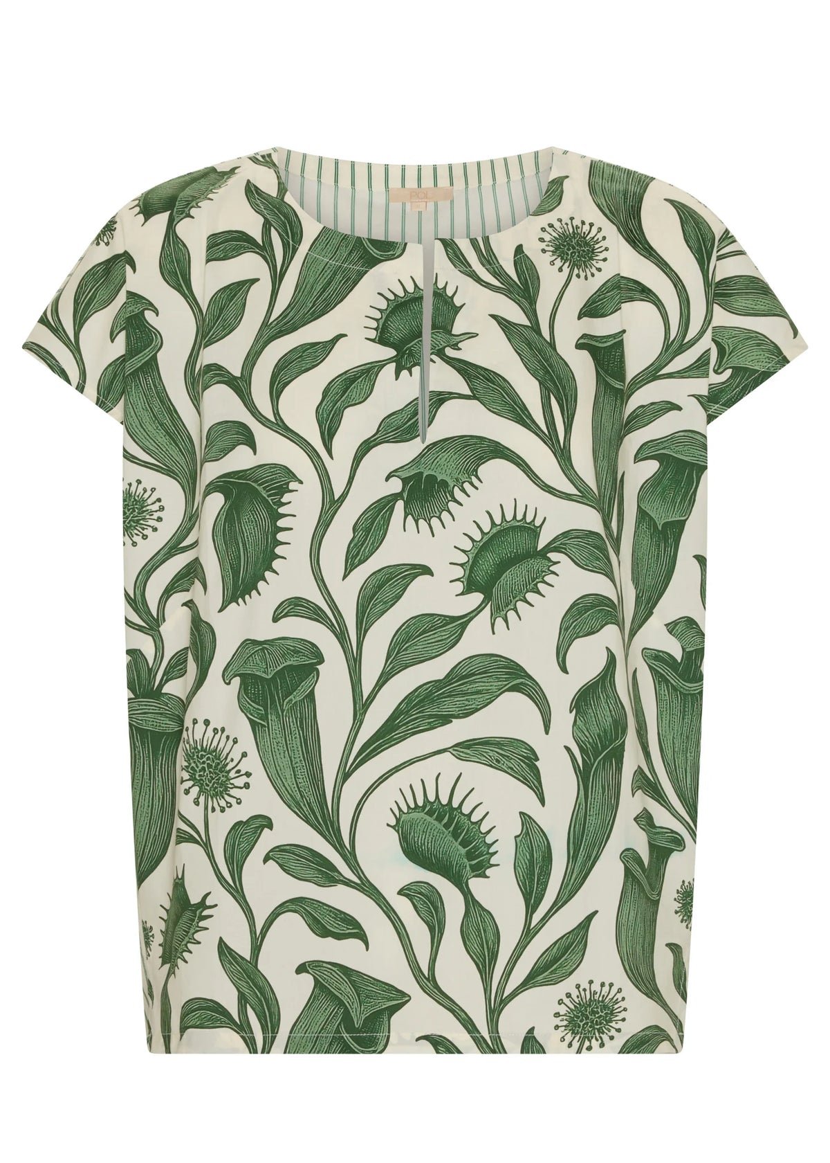Pol Botanica Top w Contrast Back