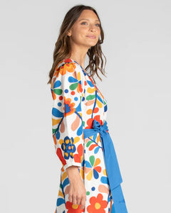 Boom Shankar Quinn Linen Dress - Tuscan Garden