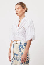 Load image into Gallery viewer, Once Was Flores Embroided Puff Sleeve Shirt