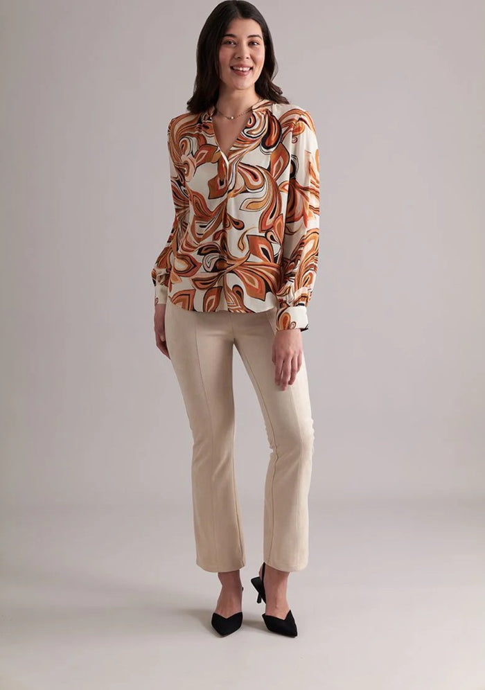 Foil Top Notch Blouse - Boho Rhapsody