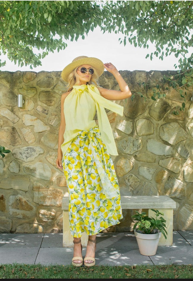 Huntress Amalfi Gypsy Skirt Limoncello