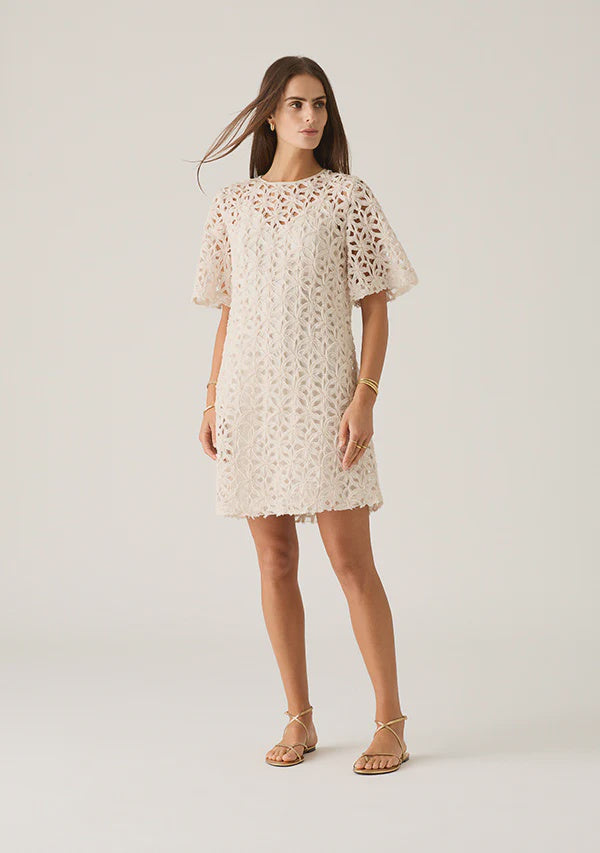 Mos Rosa Mini Dress Ivory