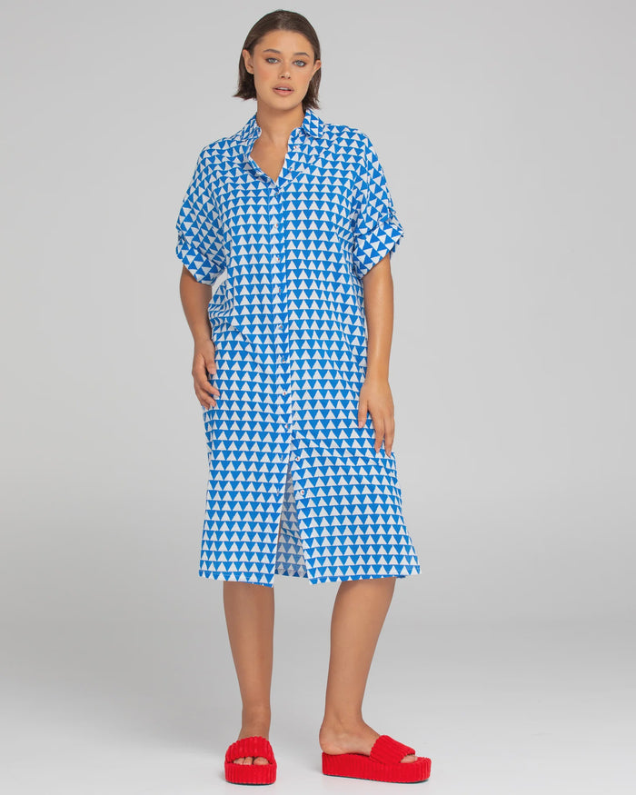 Boom Shankar Maui Shirt Dress Kelly