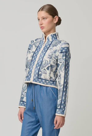 Once/Was Delray Reversible Placement Print Jacket