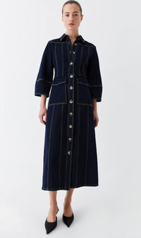 Morrison Oscar Denim Dress Dark Blue