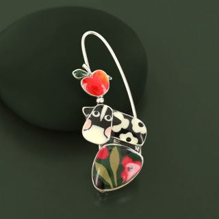 Taratata Cow & Apple Broche