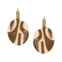 Taratata Leverback leaf design earrings