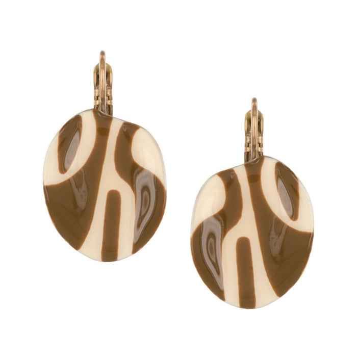 Taratata Leverback leaf design earrings