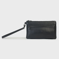 Dusky Robin Bethany Zip Clutch Pebbled