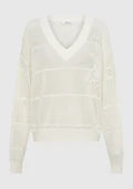 Morrison Elira Knit V Neck Pullover White