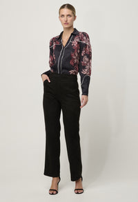 Once/Was Scarlett Faux Suede Pant - Onyx