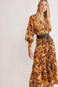 MOS Golden Fall Midi Dress