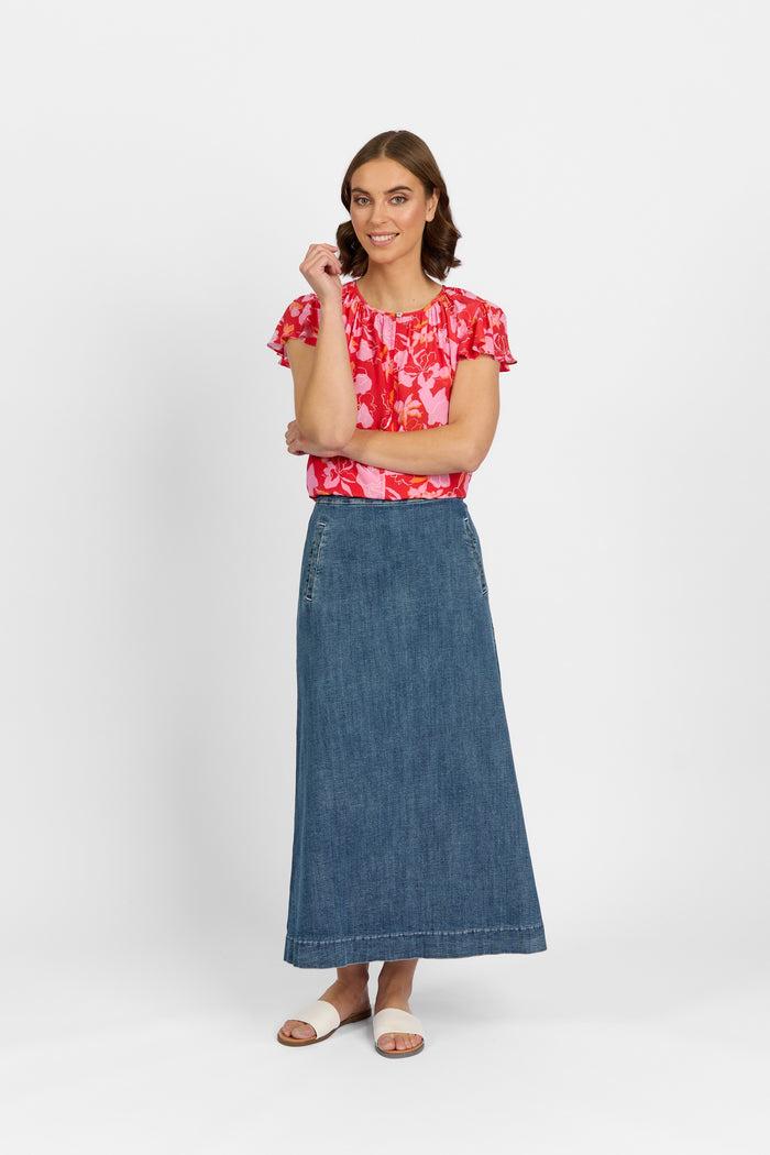 Knewe Perry Skirt - Mid Wash