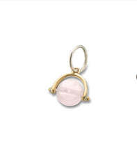Load image into Gallery viewer, Palas Rose Quartz Love Spinner Charm