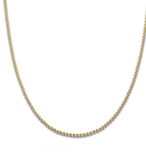 Palas Yellow Gold Plated Ball Chain 50 cm