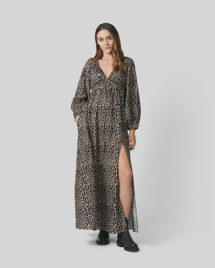 Walnut Oslo Dress leopard