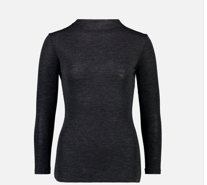 Foil Merino Fine Rib Funnel Neck