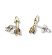 Load image into Gallery viewer, Palas Brs + Slv Arrow Stud Earring