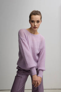 Raw by Raw Sloan Lilac Puffy Sleeve Knit