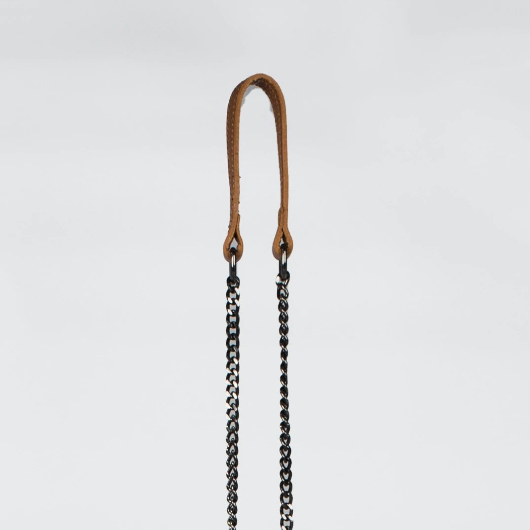 Vestirsi Pebbled Leather Chain Strap