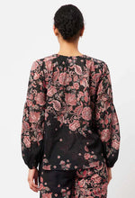Load image into Gallery viewer, Once Was D’azur Cotton /Silk Shoulder Panel Button Front Blouse